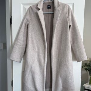 Zara Soft Cream Overcoat